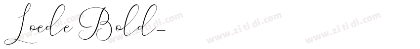 Loede Bold字体转换